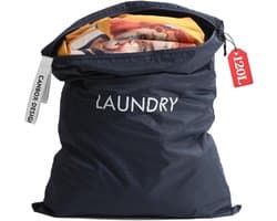Extra grote waszak 60 x 90 cm, reiswaszak voor vuile kleding, nylon opbergzak voor studenten, camping en caravan