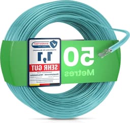 Waslijn met Kern - Stabiele Lijn - Buiten Droge Was - Stalen Binnenkern - 50 Meter - Turquoise — thumbnail 1