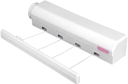 Dailygoods- Waslijn Uittrekbaar Tot 3,75 m - Wanddroogrek - Intrekbare Waslijn - Duurzaam - Eenvoudig Te Installeren - Vergrendelingsmechanisme - Drooglijn — thumbnail 5