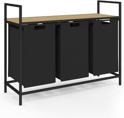 Wasmand met 3 Vakken - Luxe Design voor Badkamer & Wasruimte — thumbnail 4