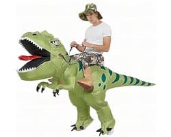 Opblaasbaar dionkostuum, opblaasbaar dinosauruskostuum voor volwassenen, dinosauruspak, carnaval, party, dino-kostuum, voor mannen en vrouwen (150 cm - 190 cm)