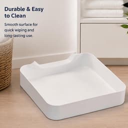 Lekbak wasmachine - 17,8 ×17,8cm - Lekbak voor Wasmachine en Vaatwasser - Vloerbescherming tegen waterschade - Gemakkelijk afspoelen en afvegen - universele - Eenvoudige installatie zonder gereedschap - wateropvangbak voor kelder, woning, camper — thumbnail 2