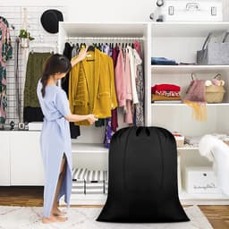 Extra grote opbergzakken van 47x37 inch, stevige waszakken voor dekbedden, kussens en kleding, ideaal voor verhuizen en reizen — thumbnail 3
