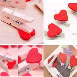 FSW-Products - Kleine Houten Knijpers - 10 STUKS - Knijpertjes - Fotoknijpers - Hartjes - Geboorte wasknijpers - 3 CM - Kaartknijpers - Foto knijpers - Knijper om foto's aan op te hangen - Fotohouder - Knijpers - Wasknijpers - Liefde - Polaroid — thumbnail 4