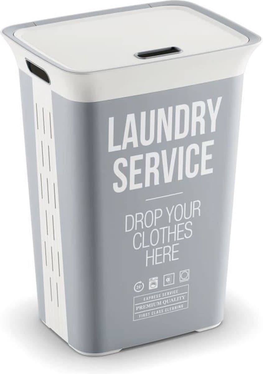 Kis Chic Home Wasbox - 60L - 44x35x61cm - Grijs — afbeelding 1