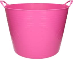 Flexibele kuip - 40 liter - roze - kunststof - D45 cm - emmer - wasmand — thumbnail 1