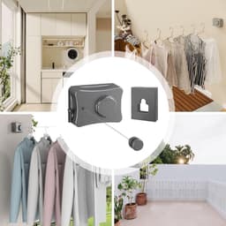 Uittrekbare waslijn van roestvrij staal 51 m - voor balkons en bijkeukens — thumbnail 2