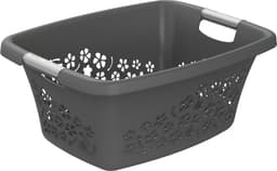 Rotho Wasmand Flowers 65 x 49 x 26 cm 50 l Kunststof Grijs — thumbnail 2