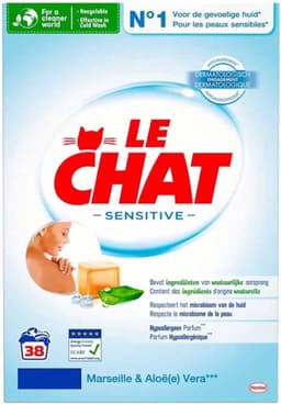 Le Chat Sensitive Waspoeder - Marseille & Aloe Vera - Hypoallergeen - 38 Wasbeurten — thumbnail 2