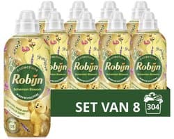 Robijn- Wasverzachter - Bohemian Blossom - 8 flessen -304 wasbeurten - Voordeelverpakking