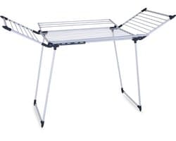 Meisterhome - Extra Groot Droogrek - inklapbaar – Droogtoren - 25 meter droog lengte – Extra stevig en licht - Wasrek van carbon staal – Tot 30kg wasgoed