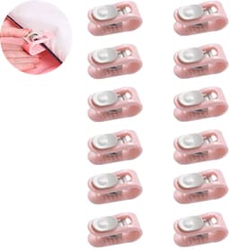 12 stuks Dekbedpinnen - Bed Sheet Holders - Quilt Clips - Dekbedovertrek Clips - Attachment Comforter - Quilt Fixing Clips - Om rommelige lakens te organiseren - Roze — thumbnail 1