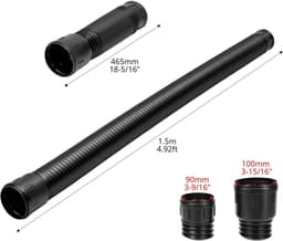 Ronde Flexibele Afvoerpijp Verlenging voor Dakgoten, PE-materiaal, 47-150 cm, Gras Betonvloeren Tuinen - 80/100 mm — thumbnail 2