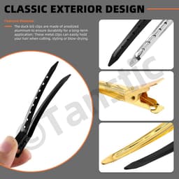 45 Stuks Metalen Haarclips Krokodillenklemmen met Gaten voor Dik Haar — thumbnail 3