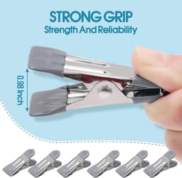 Wasknijpers - wasknijpers klein - Knijpers - handdoekclips - 30 stuks - Handdoekknijpers - sokken clips - sokkenclips - wasknijpers rvs - rvs wasknijpers - 5.5*2.5cm - Grijs — thumbnail 5