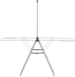 Brabantia HangOn Droogrek - 25 meter - met Stang - Metallic Grey — thumbnail 1