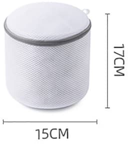 bh-waszakje - 3 stuks - mesh waszakken - 15*17 cm - Anti-Vervorming - wasmachine zakken -- Wasmachine - delicate was - fijnmazige lingerie waszakken - met ritsen - Geschikt voor intiem ondergoed - Cilindrische Ritsen Wasmachinetas - grijs — thumbnail 5