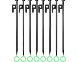 Grondankers 35 cm - 8 Stuks Metalen Haringen voor Camping en Outdoor Activiteiten