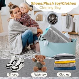 Herbruikbare waszak voor schoenen - Waszak voor schoenen - Herbruikbare Schoenpoetszak met Rits voor Wasmachine - Schoenenwaszak - Wasschoenenzak voor wasmachine en droger - deformatie reinigingsschoenenzak - Herbruikbare schoenenwaszak — thumbnail 4