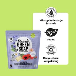 Marcel's Green Soap Wascapsules - Wasmiddel Pods - Wilde Bloemen - 5 x 21 stuks - 105 wasbeurten — thumbnail 5
