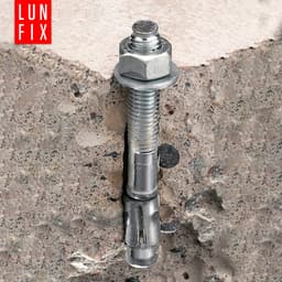 LUN FIX - Bolzenanker 10x80 mm - 1 stuk - verzinkt staal - beton, pergola, hek, poortbevestiging — thumbnail 2