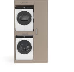Wasophoogte® Wasmachine Kast New York - Wasmachine verhoger - Wasmachine ombouw - 700(D)*1115(B)*2110(H) mm - Taupe — thumbnail 1