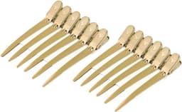 12x Antislip Kappershaarclips Goud - Professionele Vlinderklemmen voor Knippen en Verven — thumbnail 1