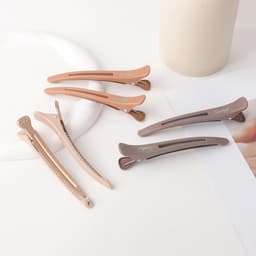 12 Professionele Haarclips voor Kapsels en Knippen - Antislip Eendensnavel van Kunststof, 11 cm, Neutraal — thumbnail 4