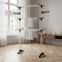 Verticale wasdroger met ruimte voor hangers, 160 cm, ALTO — thumbnail 4