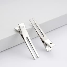 50 Stuks Metalen Krokodillenklemmen Dubbele Tanden Zilver voor Haarverlengingen en Kapsels — thumbnail 3