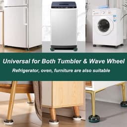 Borvat® Wasmachine Verhogers 4-delig - Anti-Trilling & Antislip - Beschermt Vloer - Voor Wasmachines en Drogers — thumbnail 3