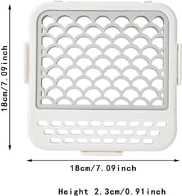 1-delige wasmand voor kleine artikelen - geschikt voor de vaatwasser - geschikt voor bestekdeksels, zilverwerk, cakevormen, lepels - wit — thumbnail 2