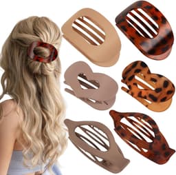 6x Platte Haarspeld voor Dames - Sterke Grip & Ergonomische Grote Klem voor Dik en Dun Haar — thumbnail 1