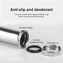 ANMI® Flexibele Sifon voor Wastafel – Roestvrijstalen Afvoerbuis 32 mm – Verstelbare Afvoerslang voor Keuken of Badkamer – Waterdicht & Corrosiebestendig — thumbnail 2
