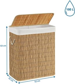 Wasmand / wasbak FALSTER XL R rotan hjh LIVING — thumbnail 4