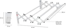 Uittrekbare Waslijn 86 cm - Duurzaam Aluminium — thumbnail 3
