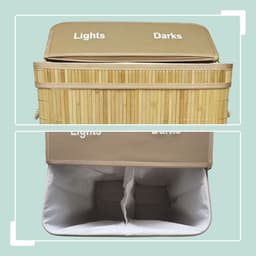 Wasmand 2 vakken - 100 liter - bamboe — thumbnail 5