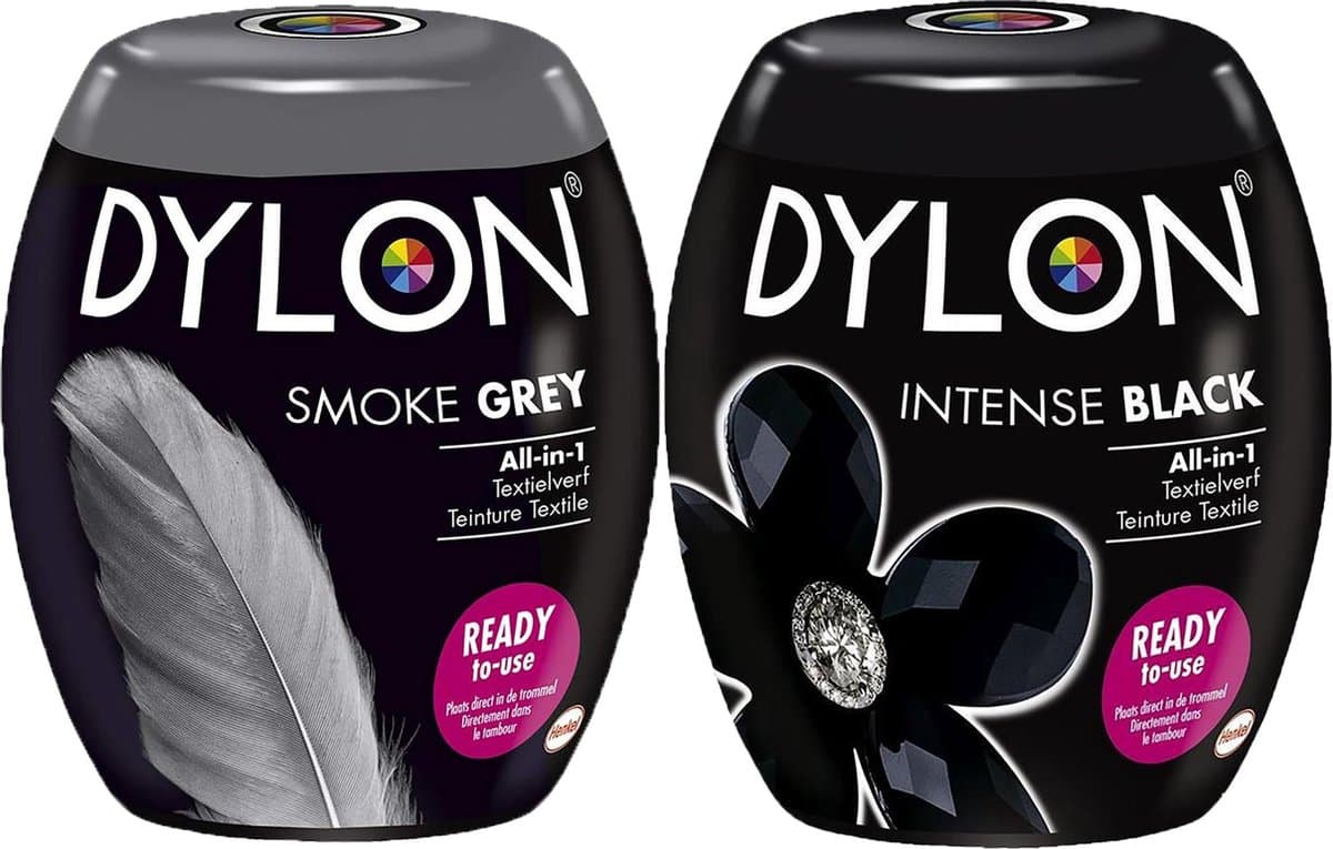 Dylon Textielverf - Smoke Grey + Intense Black - 2x Pods - 350g — afbeelding 1