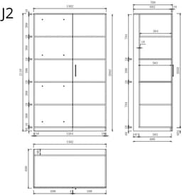 Wasophoogte® Wasmachine Kast London - Wasmachine verhoger - Wasmachine ombouw - 700(D)*1365(B)*2110(H) mm - Taupe — thumbnail 5