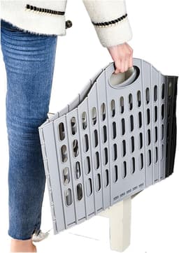 1 set - Opvouwbare wasmand - Slaapkamer - Badkamer - Opbergruimte voor vuile was - Geschikt voor opslag, grote capaciteit, openbare badkamer - 40*20*32cm - Roze — thumbnail 4