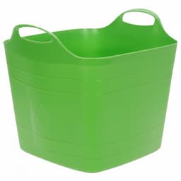 Excellent houseware flexibele kuip / emmer - 3x - groen - 25 l - kunststof - 40 x 35 cm - met handvatten — thumbnail 3