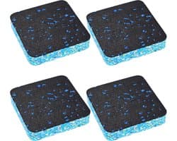 Geluidsisolatiepads voor wasmachines en drogers, set van 4, 10 x 10 x 2 cm, anti-trillingsmat, rubber