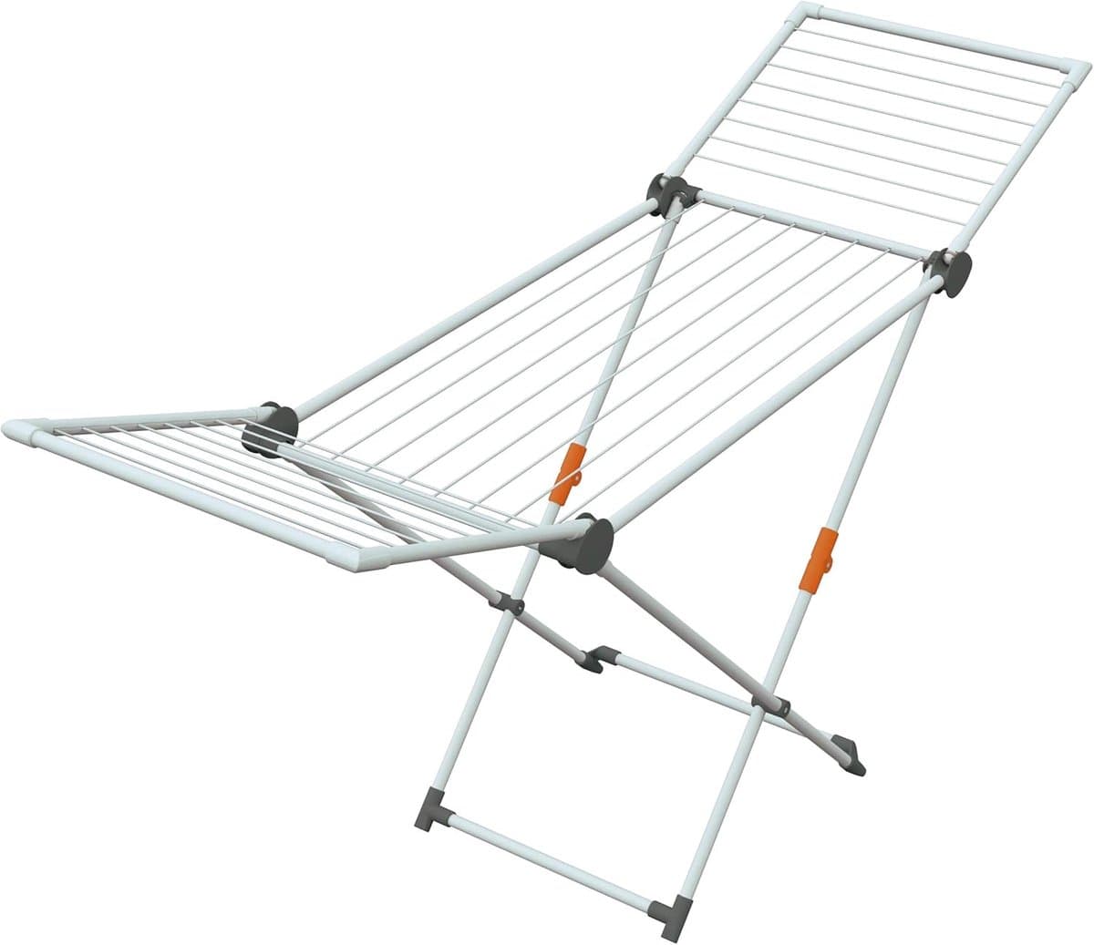 wasdroger mint (opvouwbaar droogrek, wasdroger voor badkamer en balkon, drooglengte 20 m, wasrek met waslijn — afbeelding 1