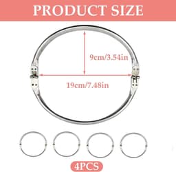 4 stuks U-vormige aluminium zaksluitingen 190 mm - zakframe-sluiting voor handgemaakte tassen en clutches — thumbnail 4
