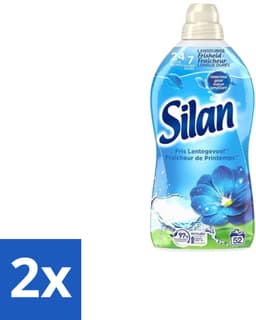 2 x Silan – Wasverzachter – Classic Blue Fris Lentegevoel – 1144 ml - Wasverzachter - Wasgoed Verzachter - Fris Lentegevoel - Wasgoed Geur - Wasgoed Comfort — thumbnail 1