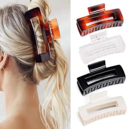 Set van 4 Grote Antislip Haarklemmen - Sterke Klauwclips voor Dik Haar — thumbnail 1