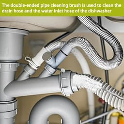Vaatwasser Borstelset - Reinigingsgereedschap Keuken - Diepe Reiniging Vaatwasser - 6 Delige Set - 254 x 178 cm - Wit — thumbnail 2