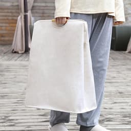 Beige wasmand van 60 liter, 40 x 30 x 60 cm, opvouwbare wasmand, wasbox, wasmanden, opbergmand, wassorteerder voor slaapkamer, badkamer, kinderkamer, op reis — thumbnail 4