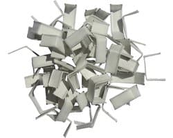 500 Witte Zaksluitclips, Clipsluitingen voor Zakken (150x8 mm) — afbeelding 1