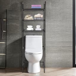 homewell Washing Machine Shelf, Storage Rack Above Toilet with 3 Shelves, Shelf Above the Washing Machine Metal for Toilet and Bathroom, Space-Saving Standing (150 x 50 x 26 cm) — thumbnail 5